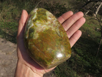 Polished Stunning Green Opal Standing Free Form x 1 From Antsirabe, Madagascar - TopRock