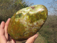 Polished Stunning Green Opal Standing Free Form x 1 From Antsirabe, Madagascar - TopRock