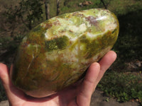 Polished Stunning Green Opal Standing Free Form x 1 From Antsirabe, Madagascar - TopRock