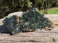 Natural Rare Copper Phosphate Libethenite On Dolomite Clusters x 2 From Shituru, Congo - TopRock