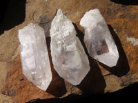 Natural Single Clear Quartz Crystals  x 35 From Mpika, Zambia - Toprock Gemstones and Minerals 