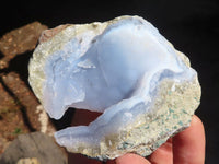 Natural Blue Lace Agate Geode Specimens  x 12 From Nsanje, Malawi - Toprock Gemstones and Minerals 