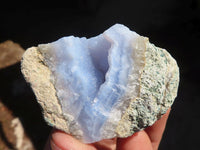 Natural Blue Lace Agate Geode Specimens  x 12 From Nsanje, Malawi - Toprock Gemstones and Minerals 