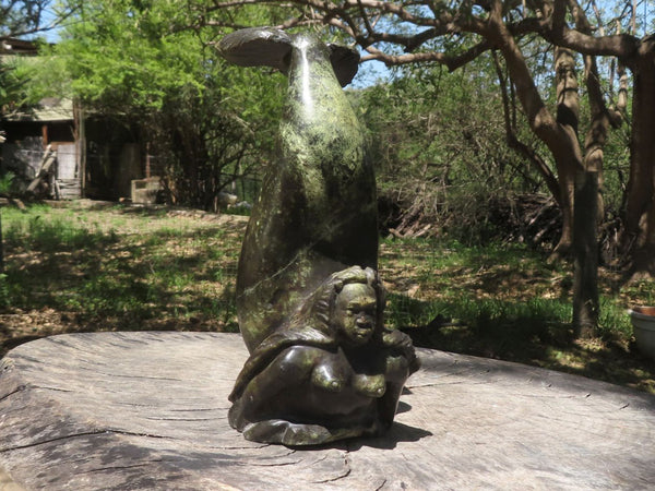 Polished Leopard Stone Mermaid Carving  x 1 From Zimbabwe - TopRock