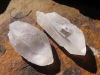 Natural Single Clear Quartz Crystals  x 35 From Mpika, Zambia - Toprock Gemstones and Minerals 