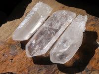 Natural Single Clear Quartz Crystals  x 35 From Mpika, Zambia - Toprock Gemstones and Minerals 