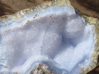 Natural Blue Lace Agate Geode Specimens  x 4 From Malawi - Toprock Gemstones and Minerals 