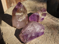 Polished Window Amethyst Points x 6 From Madagascar