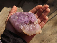 Polished Amethyst Agate Geodes x 4 From Madagascar