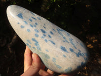 Polished Extra Large Blue Spotted Spinel Quartz Standing Free Form x 1 From Madagascar