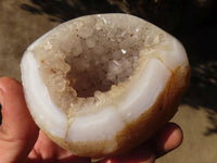 Polished Amethyst Agate Geodes x 4 From Madagascar