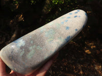 Polished Extra Large Blue Spotted Spinel Quartz Standing Free Form x 1 From Madagascar