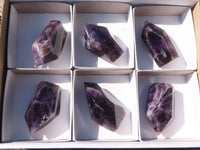 Polished Dark Purple Amethyst Points  x 6 From Mapatizya, Zambia - Toprock Gemstones and Minerals 