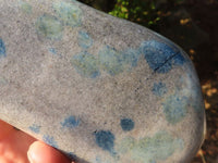 Polished Extra Large Blue Spotted Spinel Quartz Standing Free Form x 1 From Madagascar