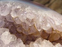 Polished Amethyst Agate Geodes x 4 From Madagascar