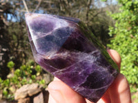 Polished Dark Purple Amethyst Points  x 6 From Mapatizya, Zambia - Toprock Gemstones and Minerals 