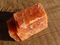 Natural New Sunset Orange Calcite Specimens x 12 From Spitzkop, Namibia