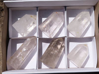 Polished Bright Rainbow Included Quartz Points  x 6 From Madagascar - TopRock