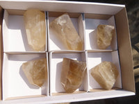 Polished Golden Healer Hematoid Quartz Points x 6 From Madagascar