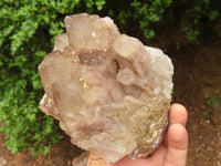 Natural Cascading White Phantom Smokey Quartz Clusters  x 3 From Luena, Congo - TopRock