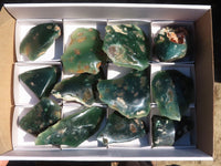 Polished One Side Polished Emerald Mtorolite Plates  x 12 From Zimbabwe - Toprock Gemstones and Minerals 