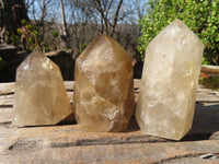 Polished Golden Healer Hematoid Quartz Points x 6 From Madagascar