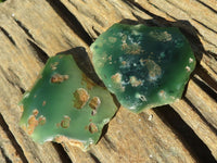 Polished One Side Polished Emerald Mtorolite Plates  x 12 From Zimbabwe - Toprock Gemstones and Minerals 