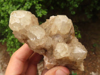 Natural Cascading White Phantom Smokey Quartz Clusters  x 3 From Luena, Congo - TopRock