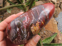 Polished Deep Red Jasper Standing Free Forms  x 2 From Madagascar - TopRock