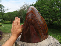 Polished Giant Tiger Iron Silver & Red Banded Ironstone Jasper Display Piece x 1 From Prieska, South Africa - TopRock