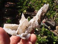 Natural Drusy Quartz Coated Calcite Crystals  x 12 From Alberts Mountain, Lesotho - Toprock Gemstones and Minerals 