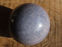 Polished  Blue Lazulite Spheres With Wooden Stands  x 6 From Madagascar