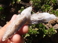 Natural Drusy Quartz Coated Calcite Crystals  x 12 From Alberts Mountain, Lesotho - Toprock Gemstones and Minerals 