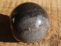 Polished  Blue Lazulite Spheres With Wooden Stands  x 6 From Madagascar