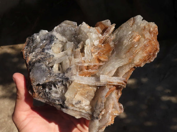 Natural Rare Bladed Barite Specimens  x 2 From Congo