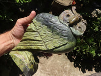 Polished Extra Large Leopard Stone Owl Carving  x 1 From Zimbabwe - TopRock