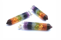 Polished Packaged Hand Crafted Full Chakra Resin Pendant with Stone Chips - sold per piece - From Bulwer, South Africa - TopRock