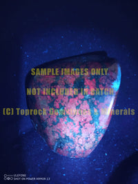 Polished Rare Fluorescent Ruby Corundum In Chrome Verdite Free Forms x 4 From Zimbabwe - TopRock