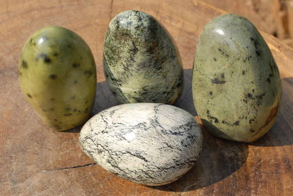 Polished Leopard Stone Standing Free Forms x 6 From Zimbabwe - TopRock