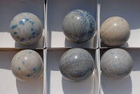 Polished Small Blue Spotted Spinel Spheres x 6 From Ambatofinadrahana, Madagascar - TopRock