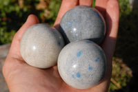 Polished Small Blue Spotted Spinel Spheres x 6 From Ambatofinadrahana, Madagascar - TopRock