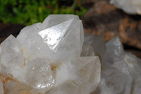 Natural Optic to Near Optic Quartz Crystal Clusters  x 2 From Madagascar - TopRock