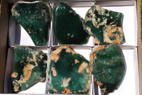 Polished Mtorolite Emerald Chrome Chrysoprase Plates x 6 From Mutorashanga, Zimbabwe - TopRock