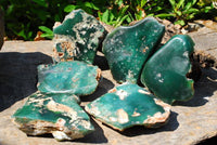 Polished Mtorolite Emerald Chrome Chrysoprase Plates x 6 From Mutorashanga, Zimbabwe - TopRock