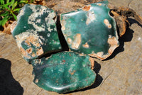 Polished Mtorolite Emerald Chrome Chrysoprase Plates x 6 From Mutorashanga, Zimbabwe - TopRock