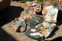 Polished Mtorolite Emerald Chrome Chrysoprase Plates x 6 From Mutorashanga, Zimbabwe - TopRock