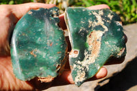 Polished Mtorolite Emerald Chrome Chrysoprase Plates x 6 From Mutorashanga, Zimbabwe - TopRock