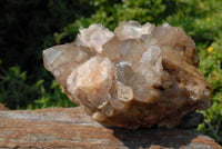 Natural Smokey Phantom Quartz Clusters x 3 From Lwena, Congo - TopRock