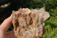 Natural Smokey Phantom Quartz Clusters x 3 From Lwena, Congo - TopRock