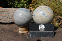 Polished Blue Spotted Spinel Spheres x 2 From Ambatofinadrahana, Madagascar - TopRock